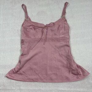 vintage euro Pink silky coquette Cami Top